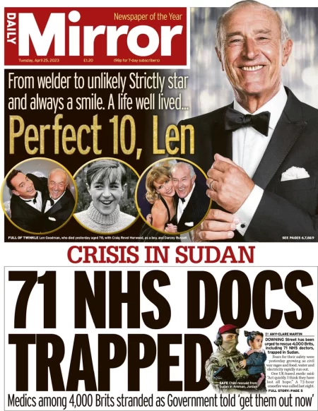 Daily Mirror - 71 NHS doctors trapped