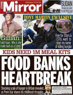 Daily Mirror – Food banks heartbreak