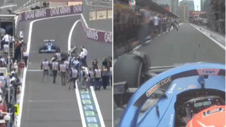 FIA apologise for ‘shambolic’ pit-lane near miss at Azerbaijan Grand Prix