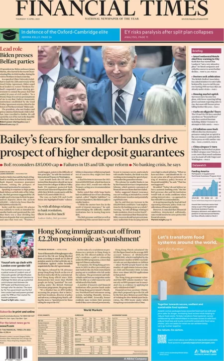 Financial Times – Biden presses Belfast parties 