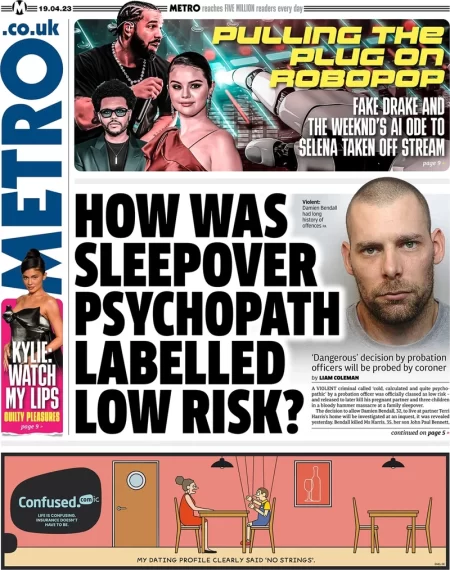 Metro - How was sleepover psychopath labelled low risk?