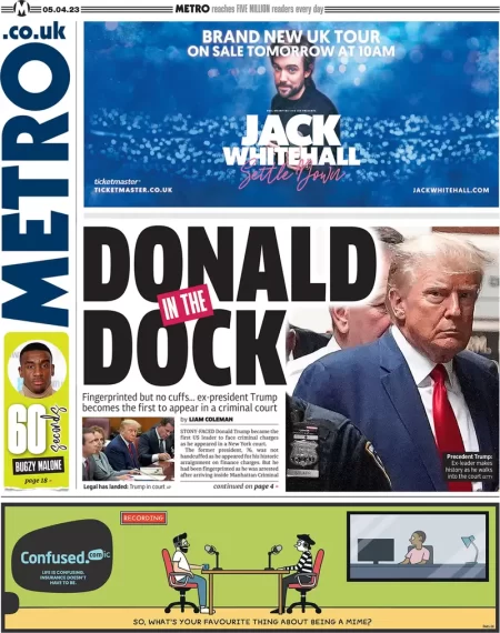 Metro - Donald in the dock