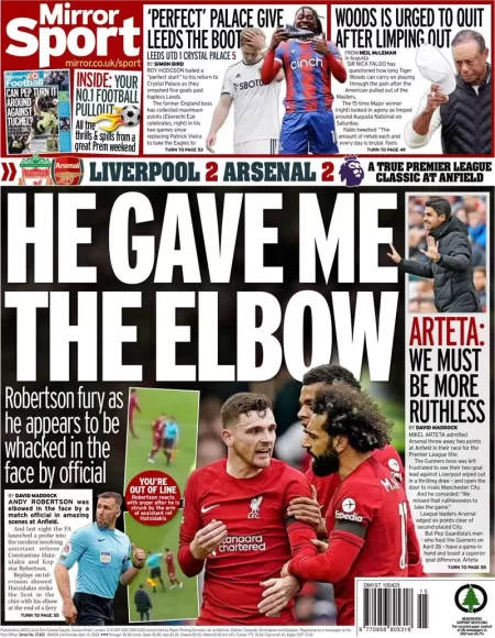 Mirror Sport – ‘He gave me the elbow’