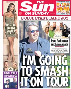 The Sun on Sunday - I’m going to smash it on tour