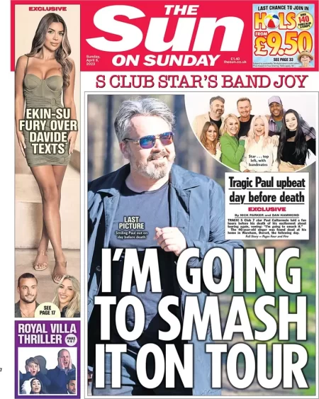 The Sun on Sunday - I’m going to smash it on tour