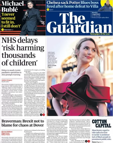 The Guardian - NHS delays risking harming thousands of children