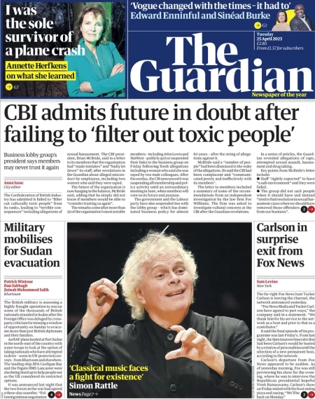 The Guardian - CBI admits future in doubt after failing to ‘filter out toxic people’