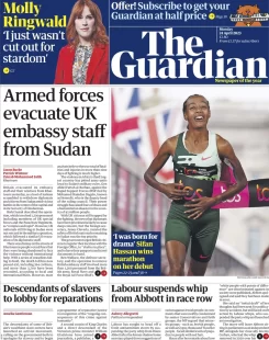 The Guardian – Armed forces evacuate UK embassy staff from Sudan