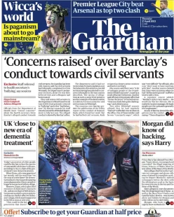 The Guardian – ‘Concerns raised’ over Barclay’s conduct towards civil servants