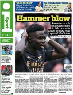 The i Sport – ‘Arsenal concede huge advantage’