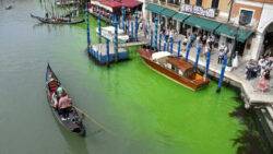 Venice discovers non-toxic fluorescein was behind turning canal bright green