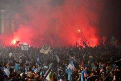 Napoli fans create absolutely wild scenes as they celebrate first Serie A title for 33 years
