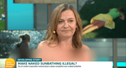 Good Morning Britain viewers gobsmacked as guest appears on live television completely naked to defend nude sunbathing