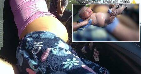 Moment cop helps deliver baby on the highway