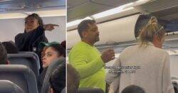 Moment airline passengers vote to kick disruptive woman off flight