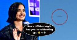 Demi Lovato captures strange object flying through sky on camera and asks fans if it’s a UFO