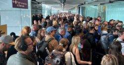 Travellers face long queues at UK airports after passport e-gates stop working