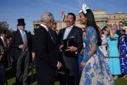 Lionel Richie is all smiles with King Charles at monarch’s first royal garden party ahead of Coronation Concert