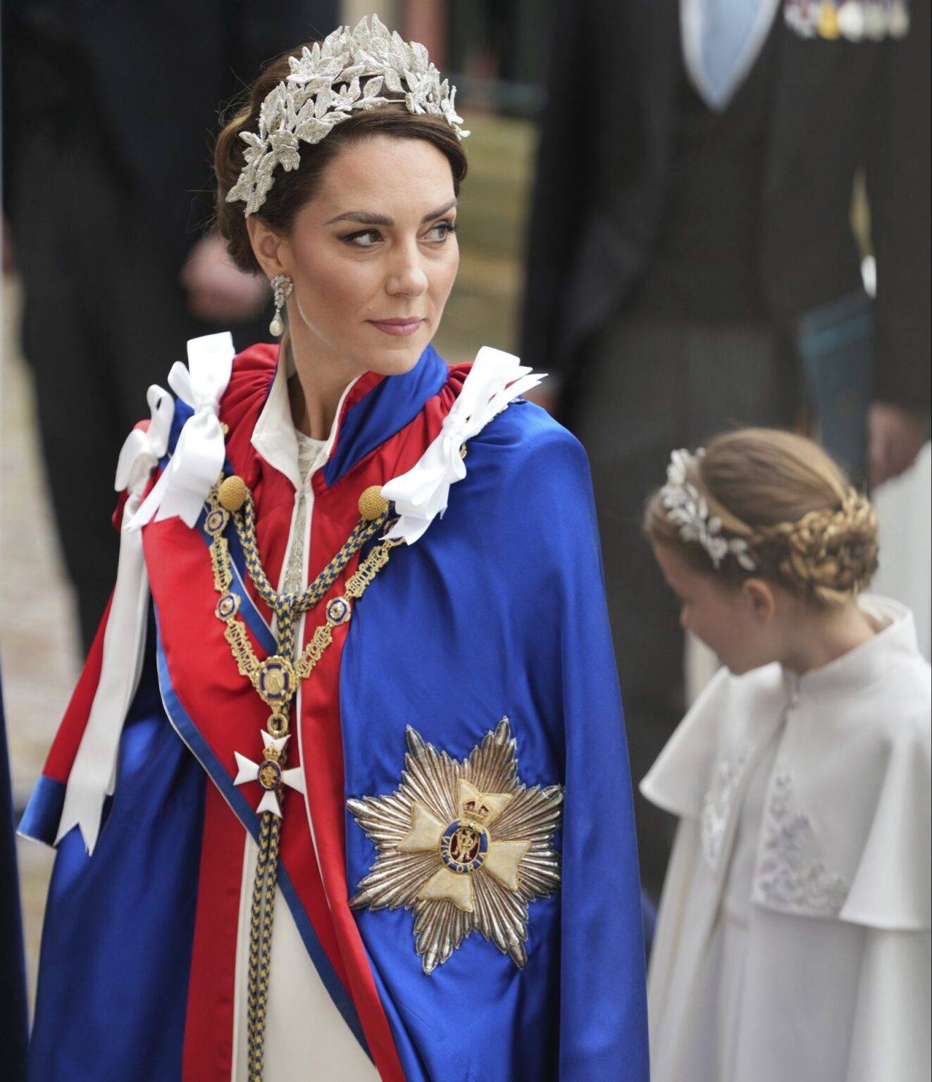 Like mother like daughter: Kate and Charlotte pose identically before ceremony