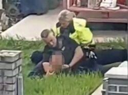 Police officer punches man in the head nine times while in a chokehold