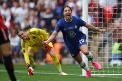 Sam Kerr scores winner as Chelsea beat Manchester United in record-breaking Women’s FA Cup final