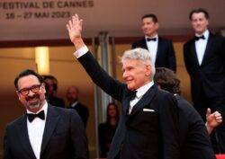 Emotional Harrison Ford looks tearful during 5-minute standing ovation for Indiana Jones 5 at Cannes Film Festival