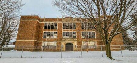 Abandoned school left untouched more than 50 years with textbooks still inside