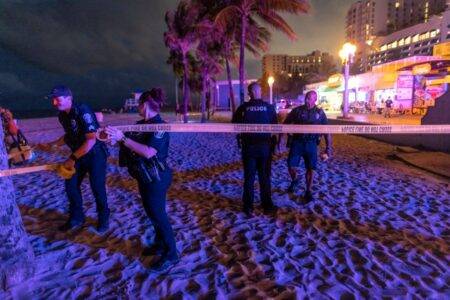 Baby among nine people shot after gunfire breaks out on beach in Florida