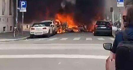 Milan rocked by huge explosion with cars up in flames