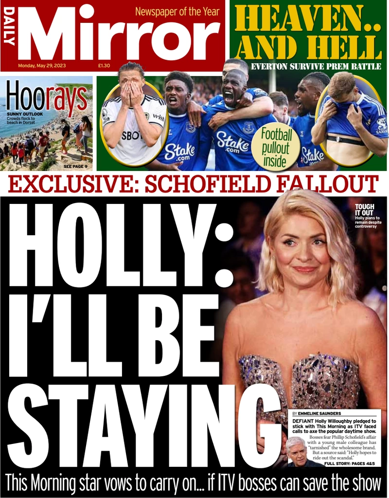 Daily Mirror - Holly: I’ll be staying