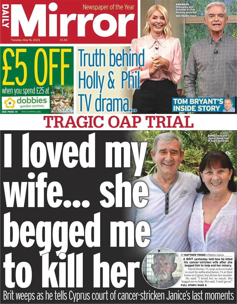 Daily Mirror - I loved my wife … she begged me to kill her