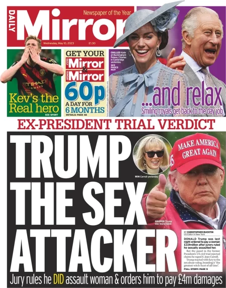 Daily Mirror - Trump the sex attacker