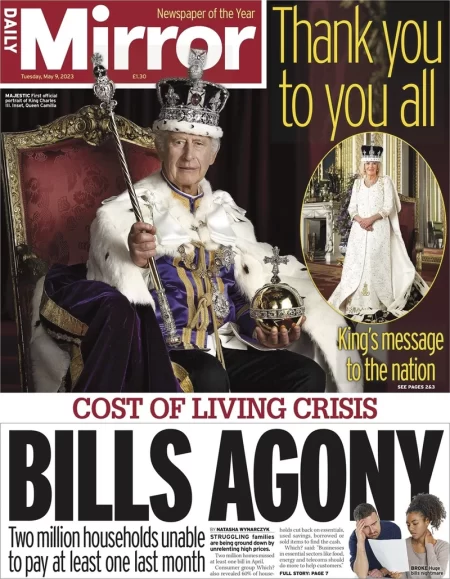 Daily Mirror - Bills agony