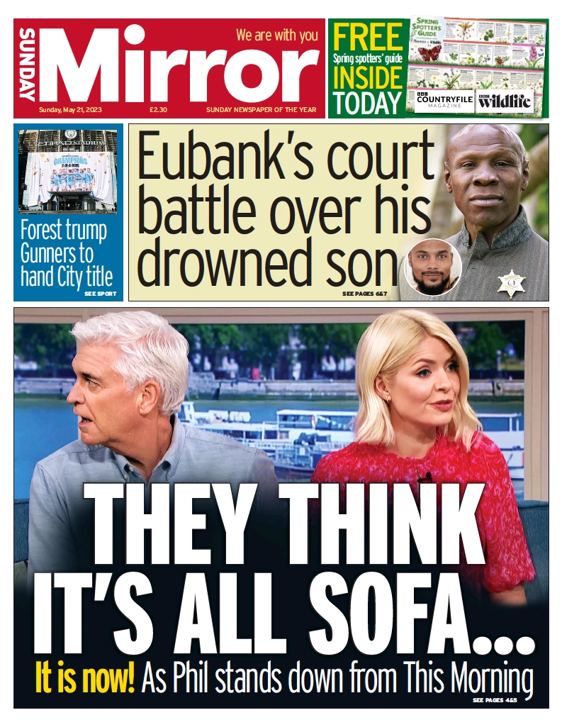 Sunday Mirror - They think it’s all sofa
