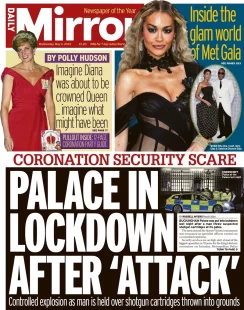 Daily Mirror – Palace in lockdown after attack 