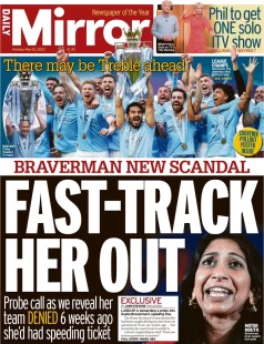 Daily Mirror – Fast-track her out 