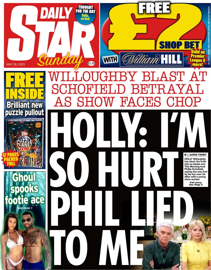 The Daily Star - Holly: I’m so hurt Phil lied to me