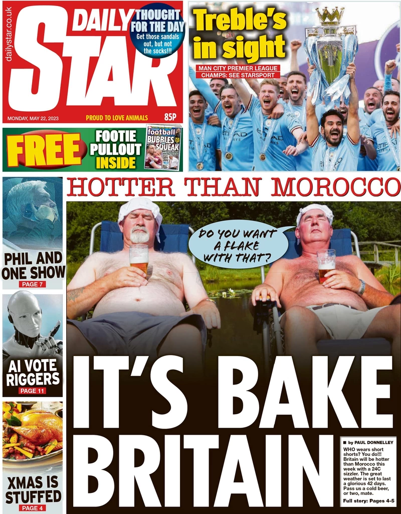 Daily Star - Hotter than Morocco: It’s bake Britain