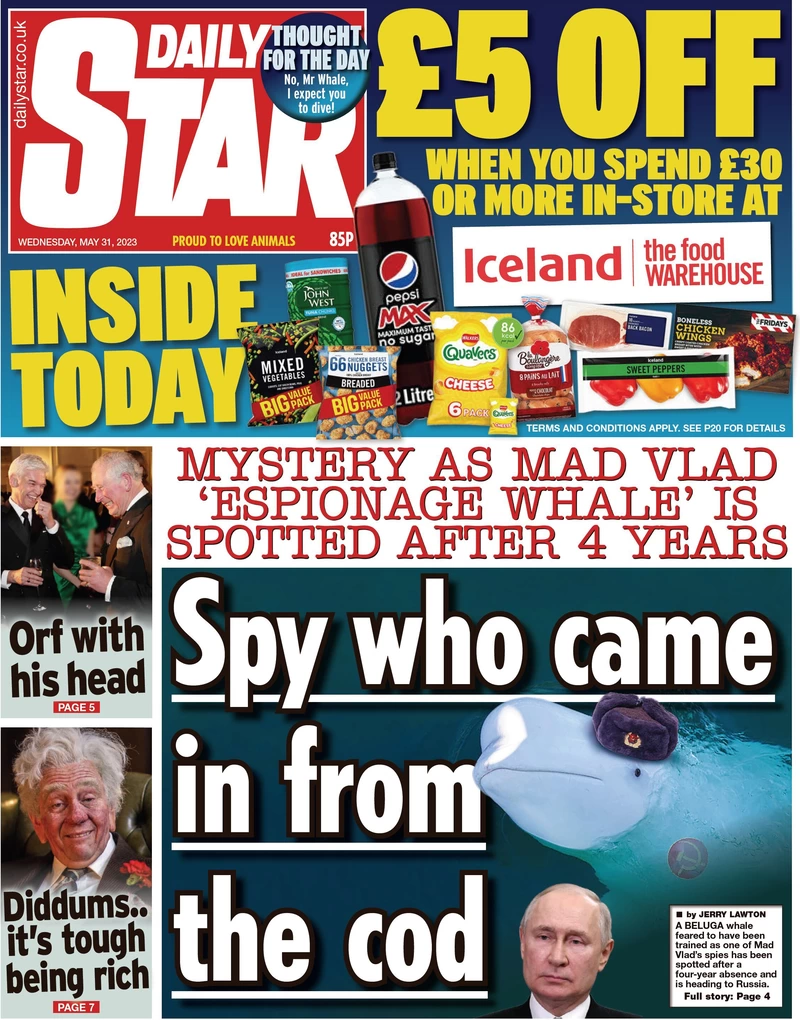 Daily Star - Spy who came in from the cod