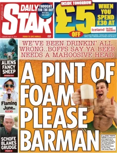 Daily Star – A pint of foam please barman 