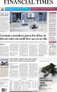 Financial Times – German carmakers press for delay in Brexit rules on tariff-free access to UK 