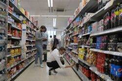 UK inflation falls to 8.7% but food price rises remain close to 45-year high