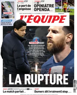 L’Equipe – ‘La RUPTURE’