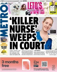 Metro – ‘Killer nurse’ weeps in court