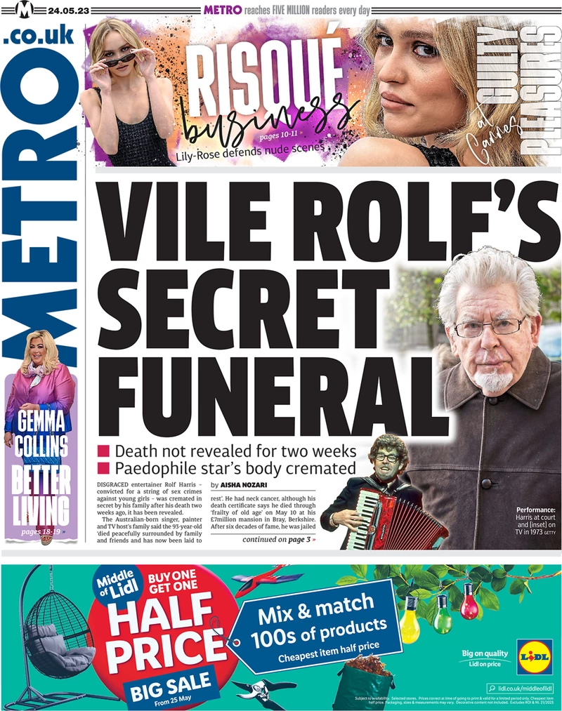 Metro - Vile Rolf secret funeral Metro - Vile Rolf secret funeral