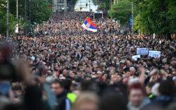 Serbia: Tens of thousands join protests after two deadly mass shootings 