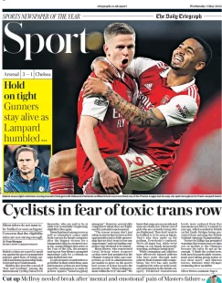 Telegraph – Cyclist in fear of toxic trans row 