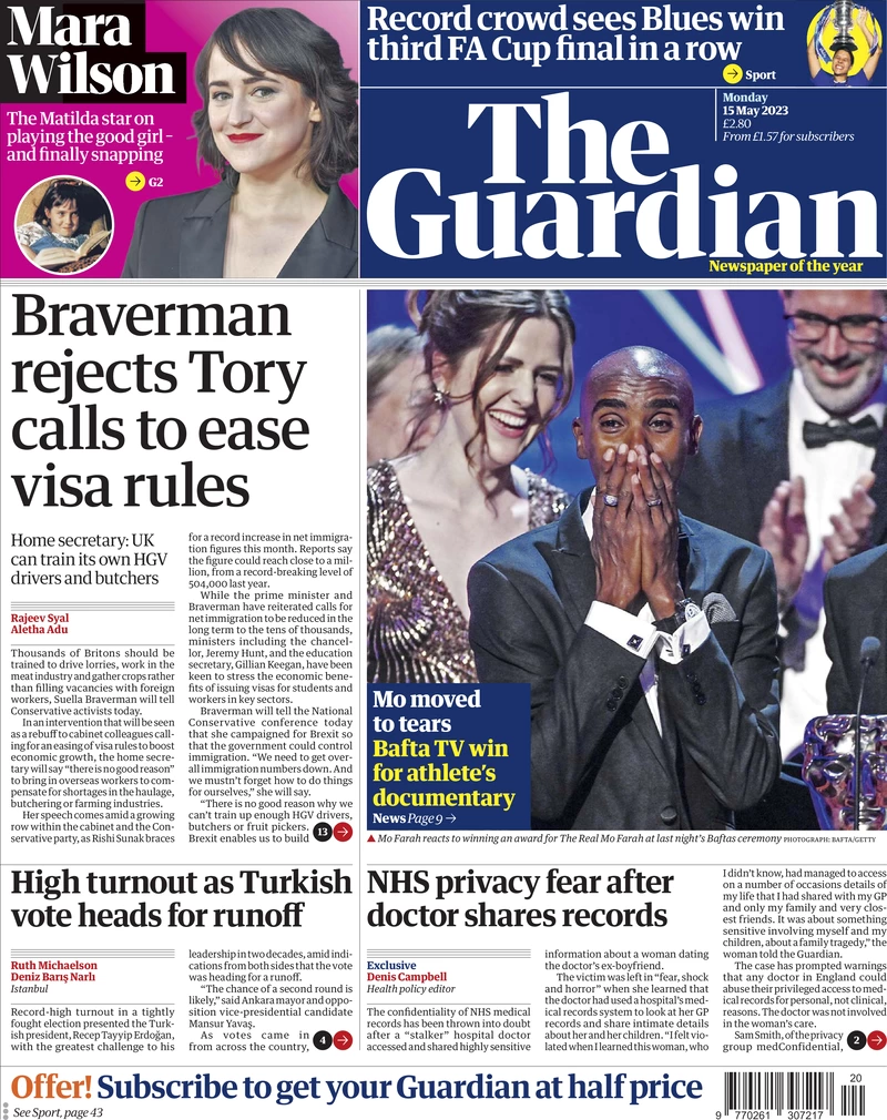 The Guardian - Braverman rejects Tory calls to ease visa rules