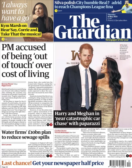 The Guardian - PM accused of being out of touch over cost of living