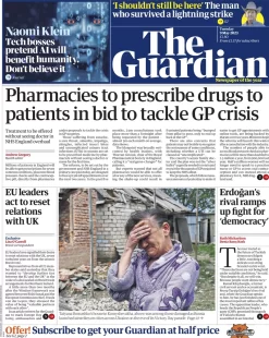 The Guardian – Pharmacies to prescribe drugs to patients in bid to tackle GP crisis 